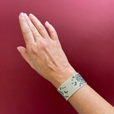 Brazalete Telar Plata Medio Difuminado Acerina